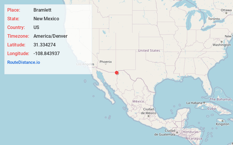 Map of Bramlett