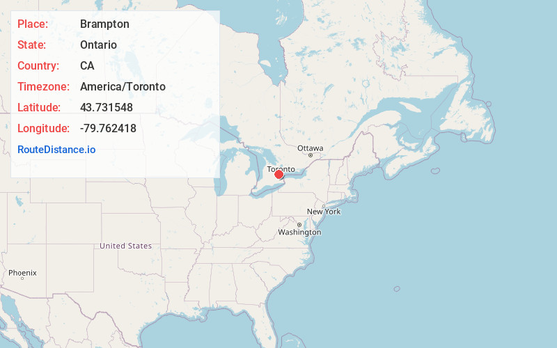 Map of Brampton