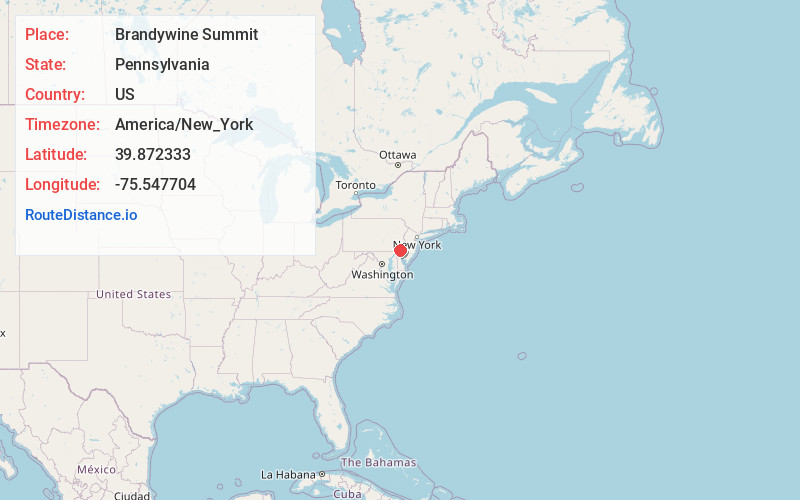 Map of Brandywine Summit