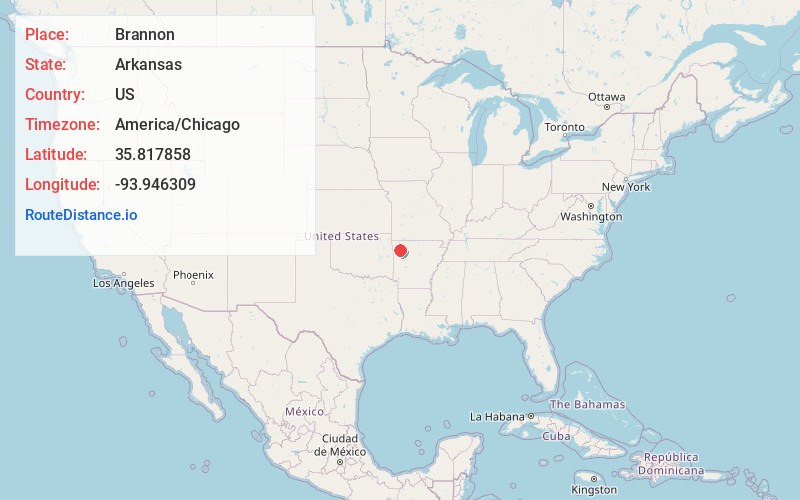 Map of Brannon