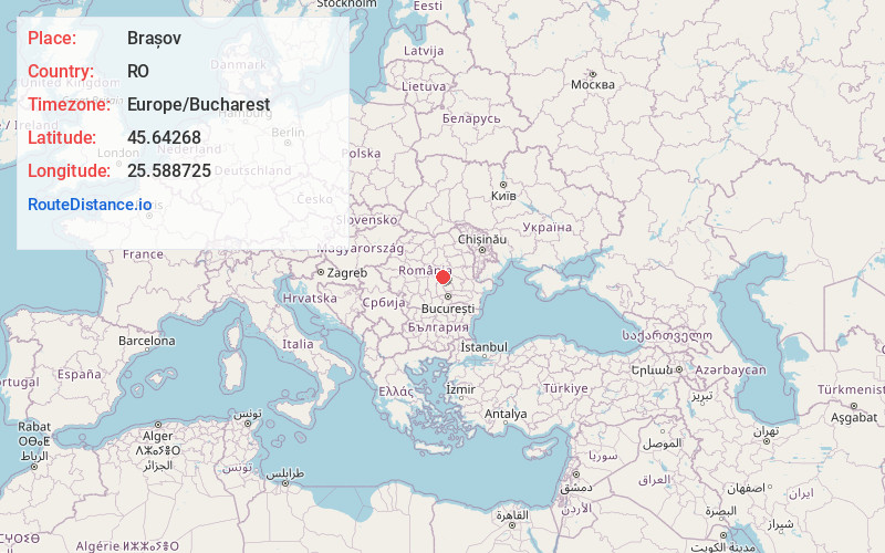 Map of Brașov