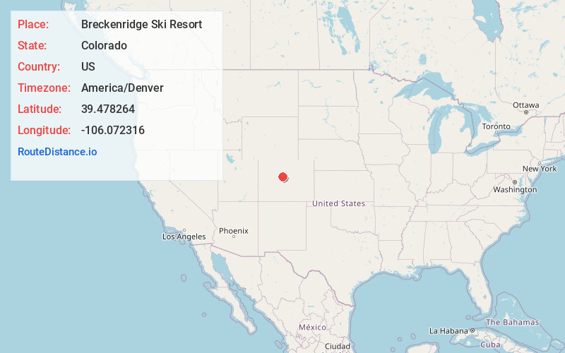 Map of Breckenridge Ski Resort