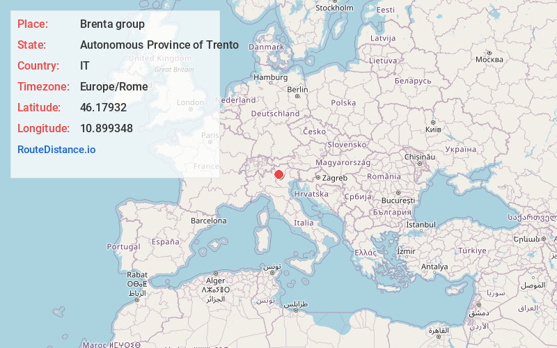 Map of Brenta group
