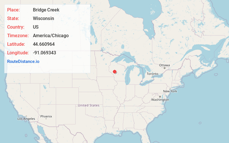 Map of Bridge Creek