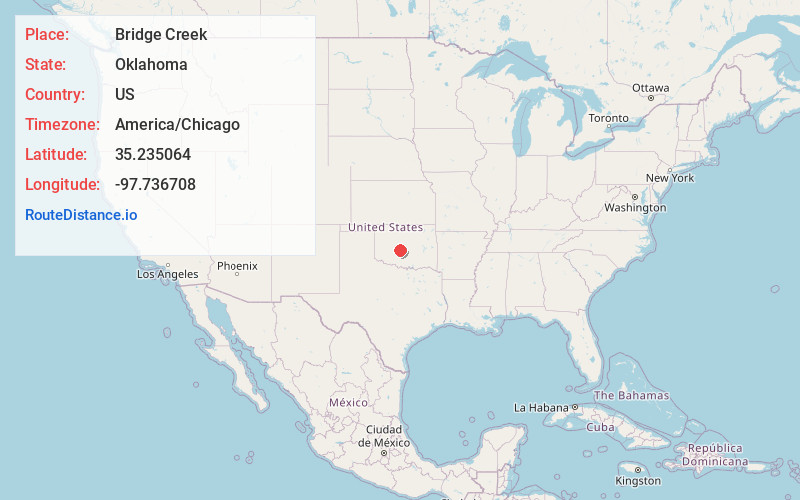 Map of Bridge Creek
