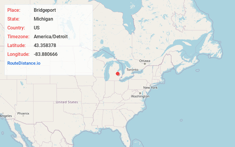 Map of Bridgeport