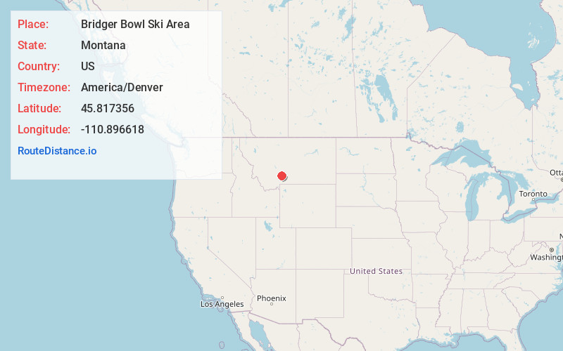 Map of Bridger Bowl Ski Area