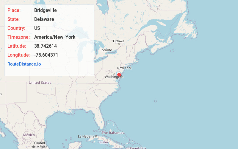 Map of Bridgeville