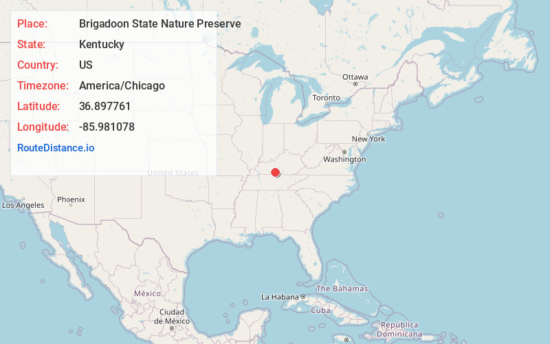 Map of Brigadoon State Nature Preserve