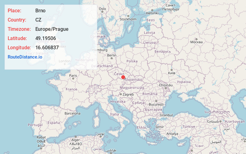Map of Brno