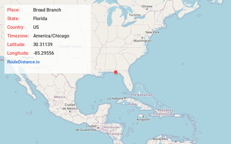 Map of Broad Branch