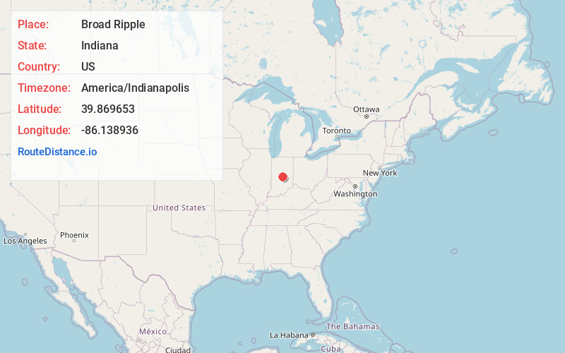 Map of Broad Ripple