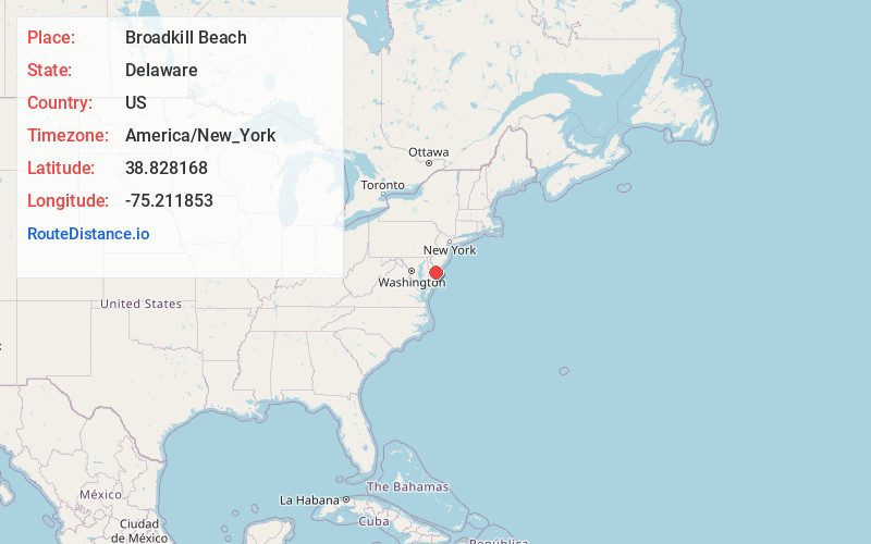 Map of Broadkill Beach