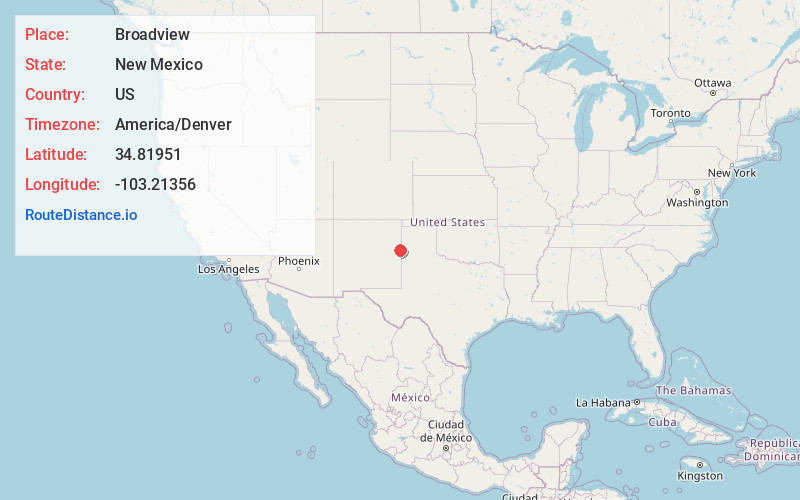 Map of Broadview