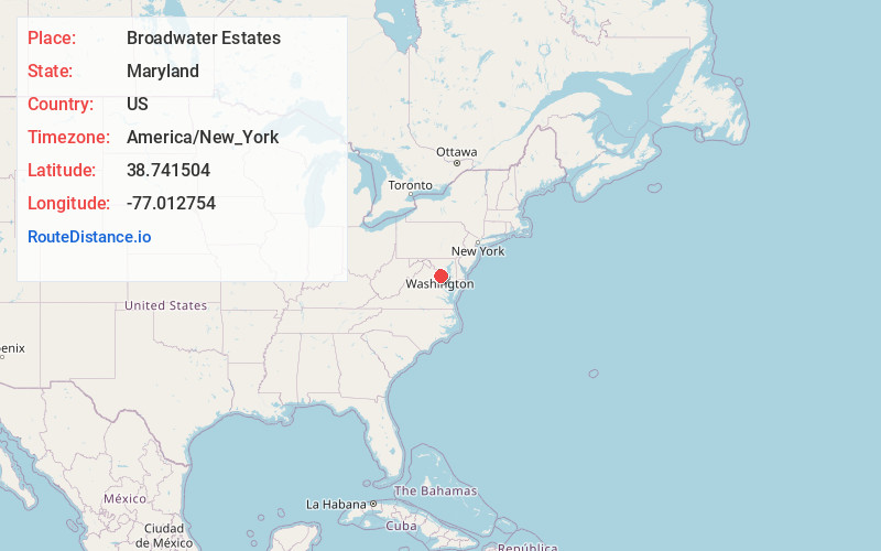Map of Broadwater Estates