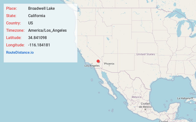 Map of Broadwell Lake