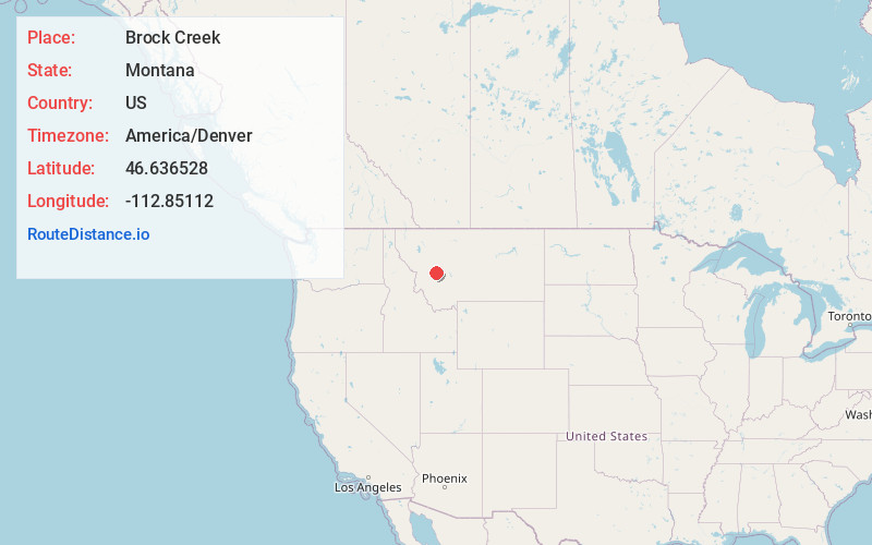 Map of Brock Creek