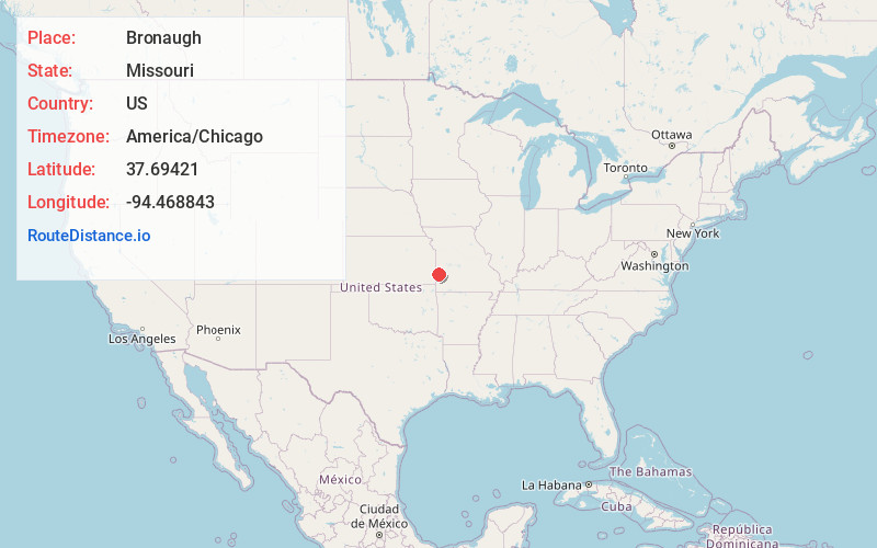 Map of Bronaugh