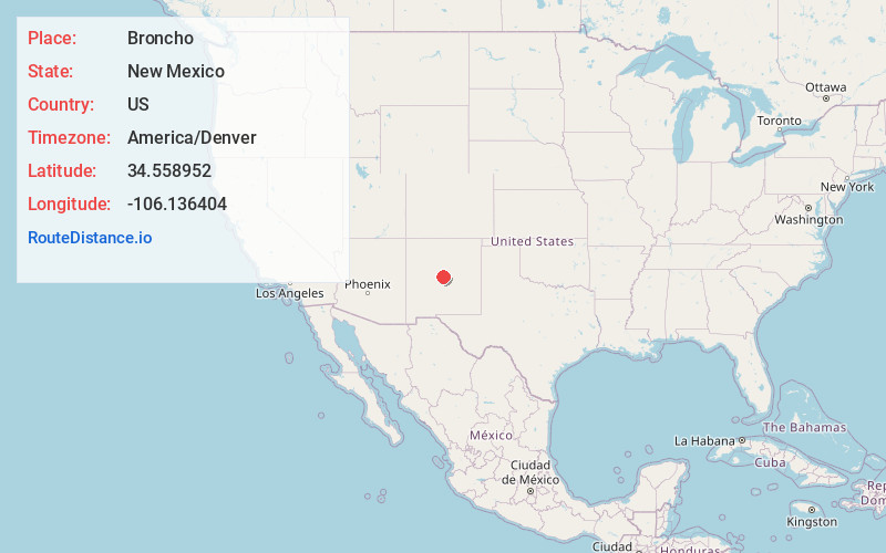 Map of Broncho