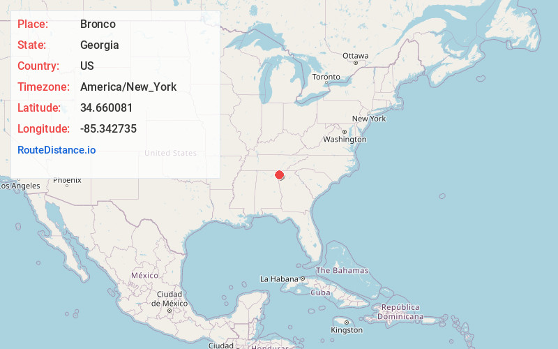Map of Bronco