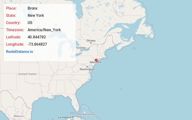 Map of Bronx