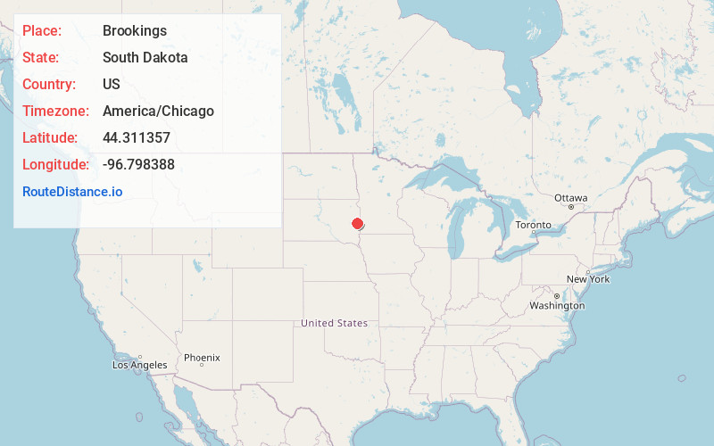 Map of Brookings