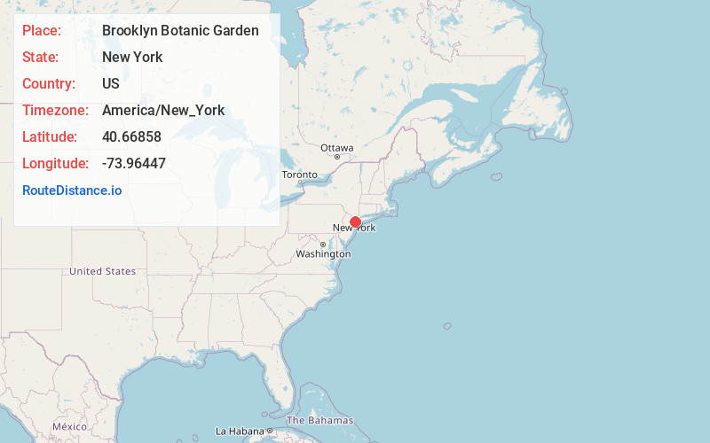 Map of Brooklyn Botanic Garden