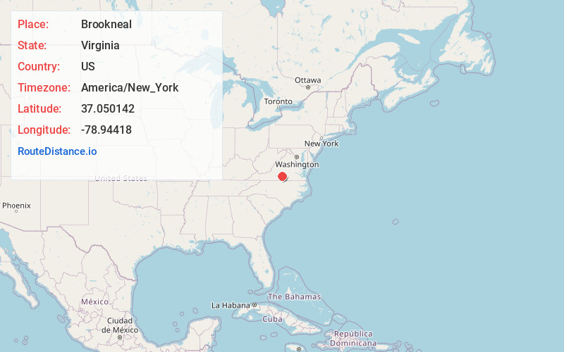 Map of Brookneal