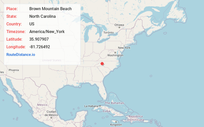 Map of Brown Mountain Beach