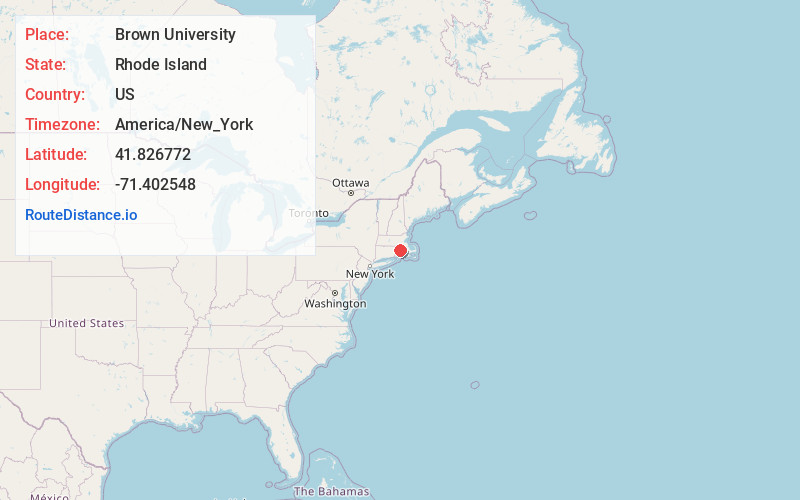 Map of Brown University