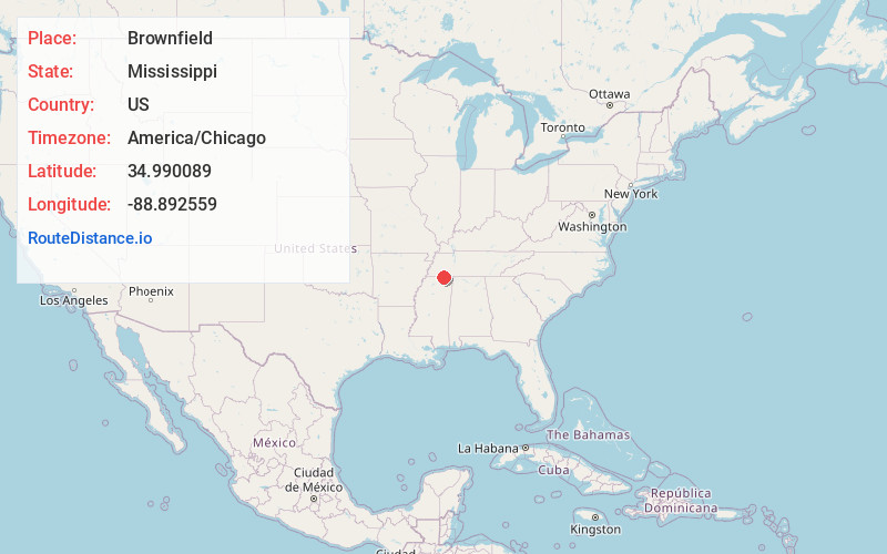 Map of Brownfield