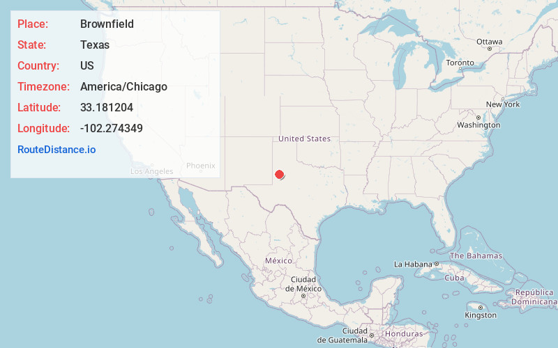 Map of Brownfield