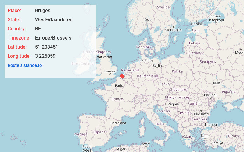 Map of Bruges