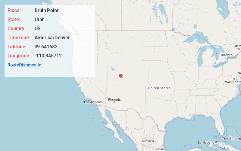 Map of Bruin Point