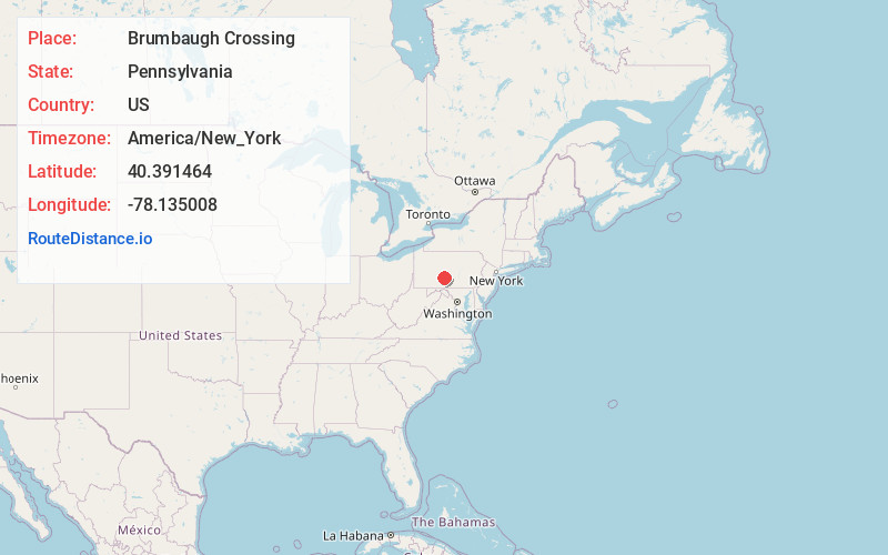 Map of Brumbaugh Crossing