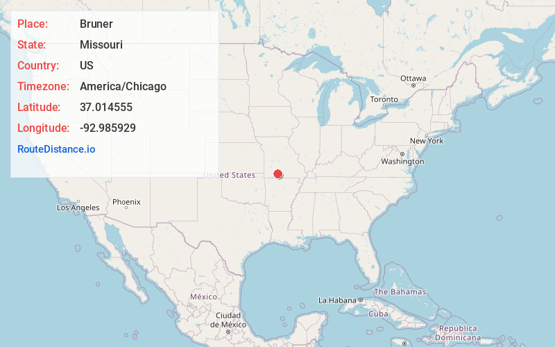 Map of Bruner