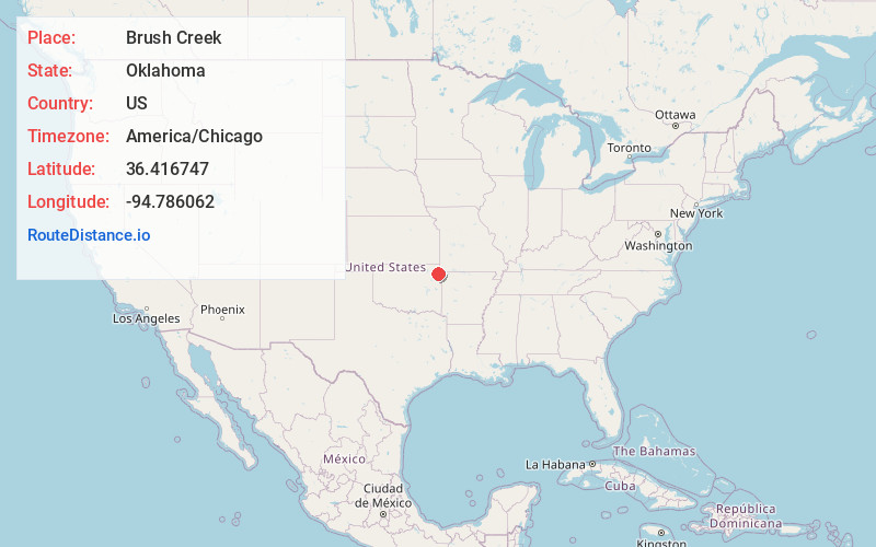 Map of Brush Creek