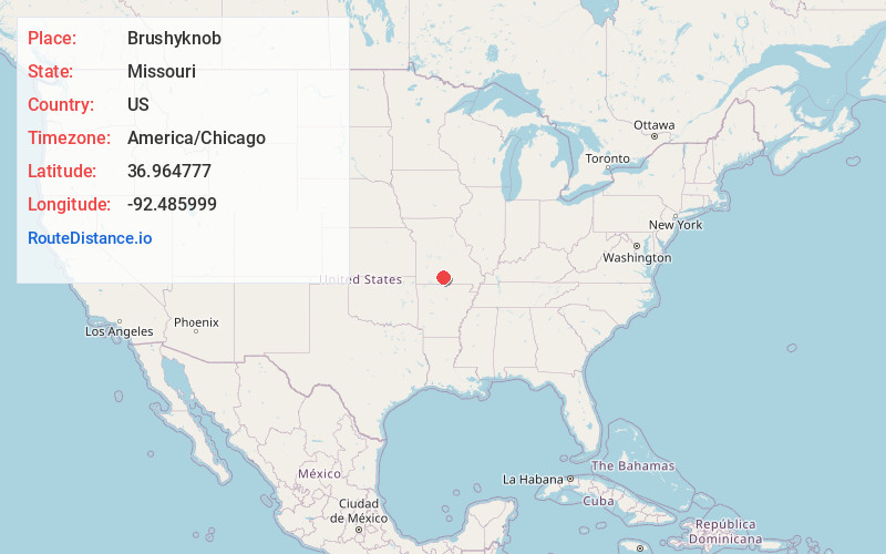 Map of Brushyknob