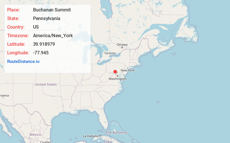 Map of Buchanan Summit
