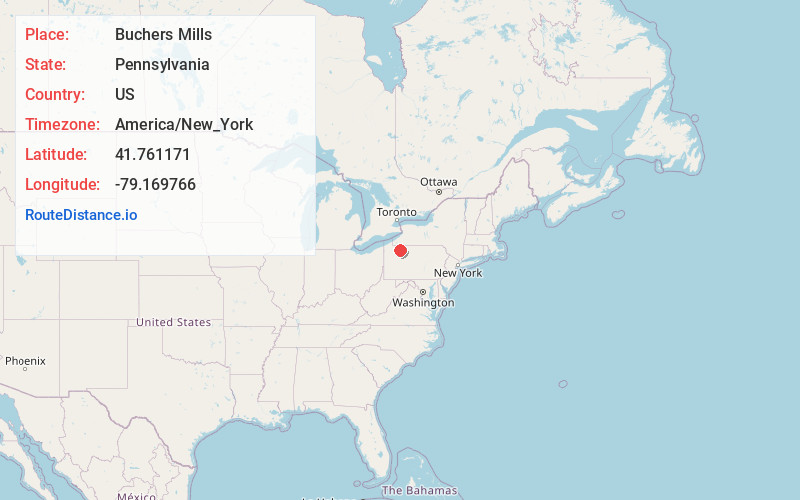 Map of Buchers Mills
