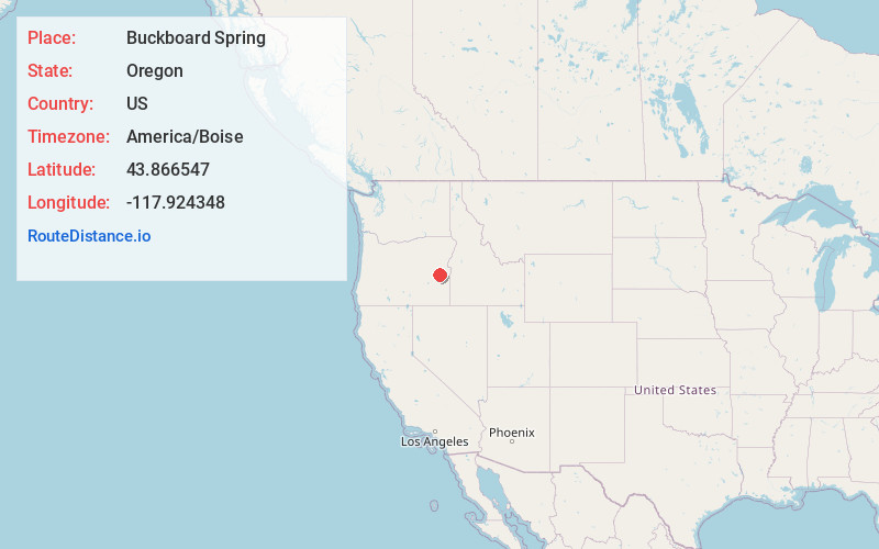 Map of Buckboard Spring