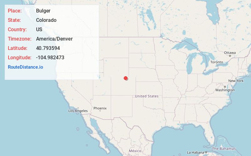 Map of Bulger