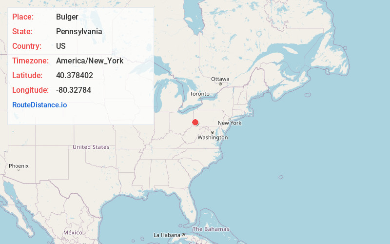 Map of Bulger