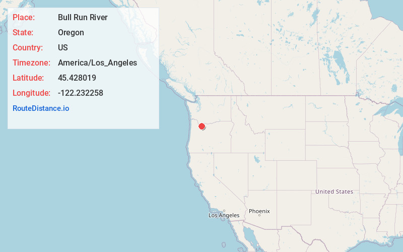 Map of Bull Run River
