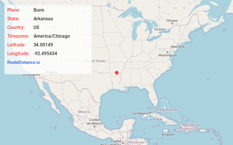 Map of Bunn