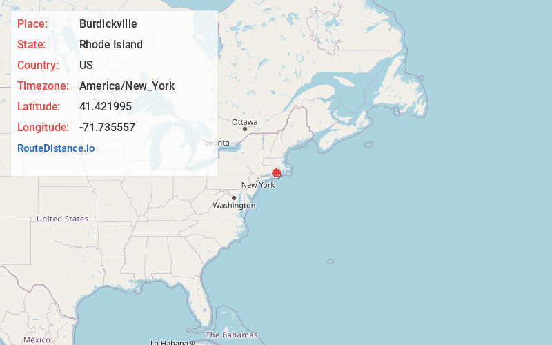 Map of Burdickville