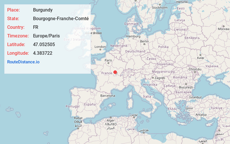 Map of Burgundy