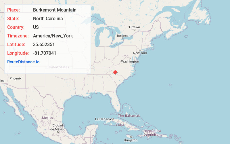 Map of Burkemont Mountain