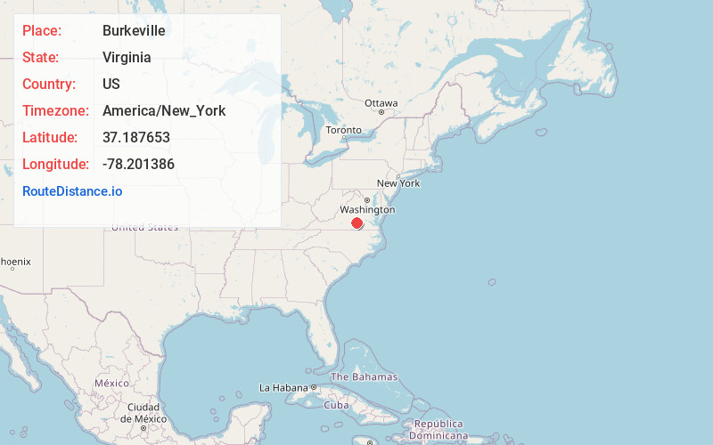Map of Burkeville