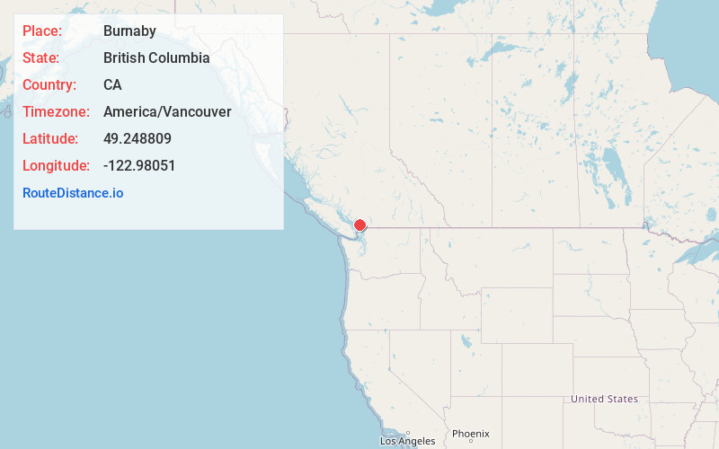 Map of Burnaby